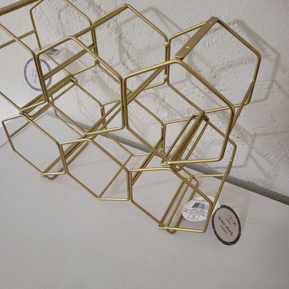 NEW ✨️ Gold Hexagonal Wine Rack - Picture 4 of 5